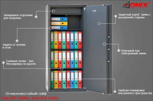 Огневзломостойкий сейф Onix Tantalum NTF-150MEs
